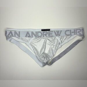 Andrew Christian  Metallic Snow Strap Almost Jockstrap